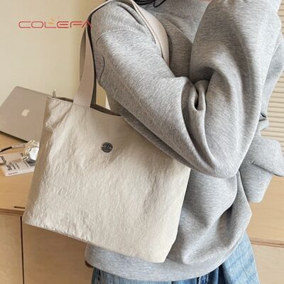 Customized Casual Lightweight Minimalist Nylon Bag New Women's Tote Bag Simple Mini Versatile Handheld Book Storage Bag