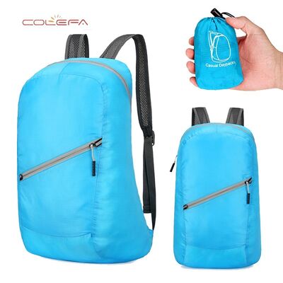 New Outdoor Foldable Skin Nylon Made Bag Super Lightweight Portable Backpack Travel Unisex Sports Storage Backpack with LOGO