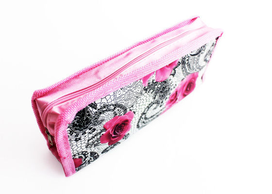 High Capacity Pencil Pouch Bag Cute Printing Polyester Nylon For Gift Pencil Box