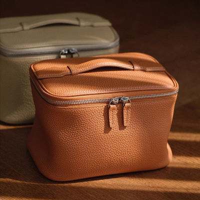 New Arrival Leather Makeup Bag Portable Large Capacity Professional Travel & Business Trip Handheld Cosmetic Storage Case