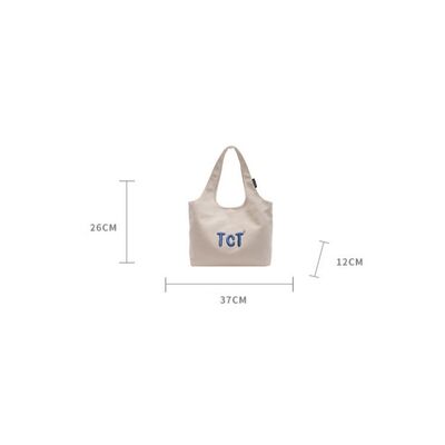 Custom Canvas Tote Bag for Women Large Capacity 2026 New Style Casual Versatile Embroidered Shoulder Handheld Commuting Tote Bag