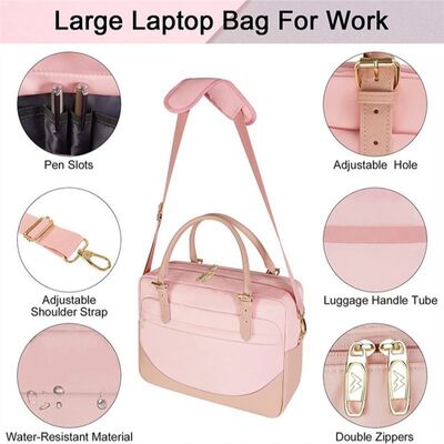 Custom Wholesale Oxford Fabric Women's Pink Multifunctional Travel Bags Waterproof Laptop-Friendly Briefcase with Custom Logo