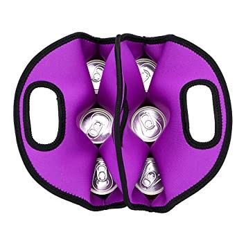 Carrier Neoprene Insulated Bottle Cooler Bag 6 Pack Bottle Can With Drink Holder