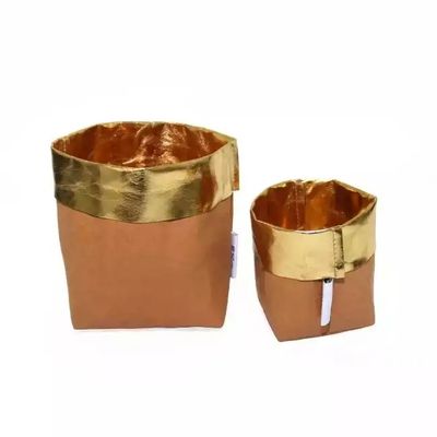 0.55mm Washble Kraft Paper Storage Bags Light Reusable Paper Bag Seedling Pots