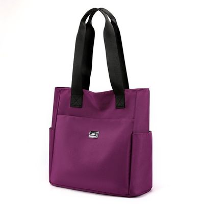 Custom Waterproof Women Hand Bags Nylon Tote Bag With Pocket And Zipper
