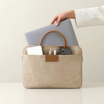 Custom Premium Business Laptop PU Leather Bags Suitable for Notebooks Laptop Computer Bags Briefcases Unisex Style Wholesale