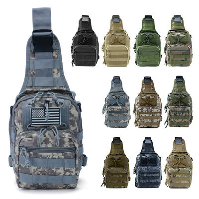 Wholesale Hotsale Camo Oxford Fabric Shoulder Chest Bags for Men Outdoor Hiking Chest Pouch with Premium Aesthetic LOGO