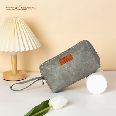 DuPont Paper Handheld Cosmetic Bag Retro Travel Tyvek Paper Waterproof Portable Washable Paper Toiletry Makeup Organizer Bags