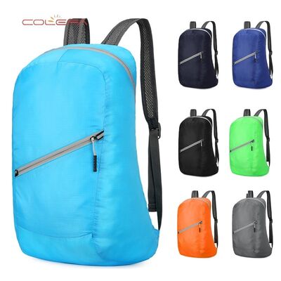 New Outdoor Foldable Skin Nylon Made Bag Super Lightweight Portable Backpack Travel Unisex Sports Storage Backpack with LOGO