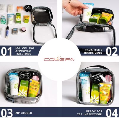 Travel Portable Toiletry Bag Multi-Functional PVC Waterproof Cosmetic Pouch Large Capacity Beauty Organizer Wholesale in Stocks