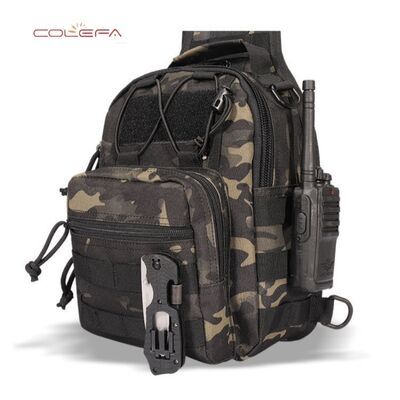 Camo Pattern Design Chest Bag Waterproof 900D Oxford Fabric Multi-Functional Outdoor Chest Bag Cycling & Hiking Crossbody Bag