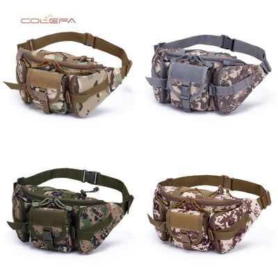 Oxford Camo Pattern Waist Bag Outdoor Men's Large Capacity Waterproof Waist Bag Cycling Travel Running Multifunctional Bag