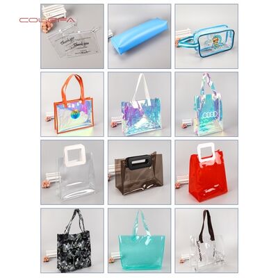 Customized PVC Shopping Bags Transparent Plastic Fashion PVC Shoulder Bags Gift Laser-Etched Pouch Wholesale PVC Outdoor Bags