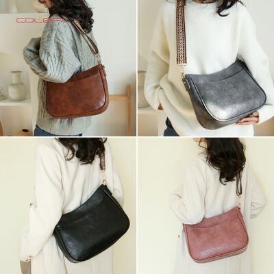 PU Leather Women's Work Commuting Shoulder Bag Casual Ladies' Crossbody Bag Large Capacity Vintage Sling Bags with Custom LOGO