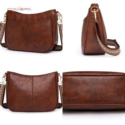 PU Leather Women's Work Commuting Shoulder Bag Casual Ladies' Crossbody Bag Large Capacity Vintage Sling Bags with Custom LOGO