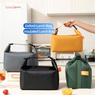 Oxford Fabric Minimalist Buckle Insulated Lunch Bag Picnic Day Carrier Thickened Waterproof Oil-Resistant Insulated Bag in Stock