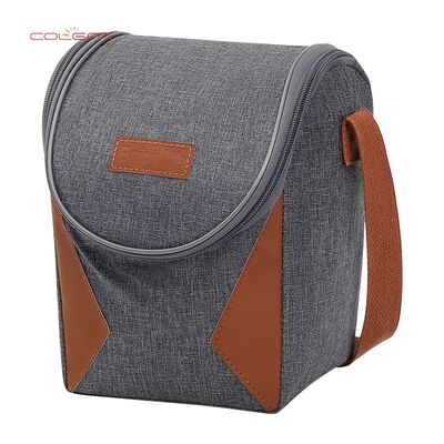 Lunch Bag with Curved Wide Opening Insulated Carrier for Commuting Oxford Thickened Insulated Bag Students' Lunch Box Wholesale
