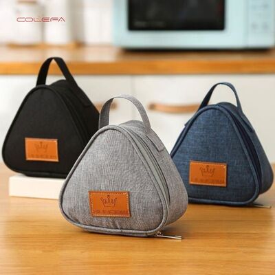 Small Breakfast Insulated Bag Portable Lunch Box Bag Handheld Children's Commuting Freshness-Preserving Triangle Rice Ball Pouch