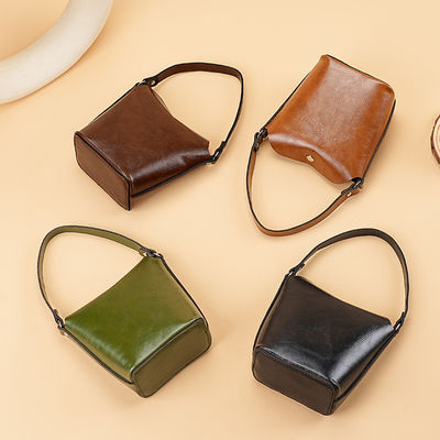 Retro Versatile Soft Leather Exquisite Cute Coin Purse Card Holder Women's Vegetable-Tanned Cowhide Mini Bucket Wallet