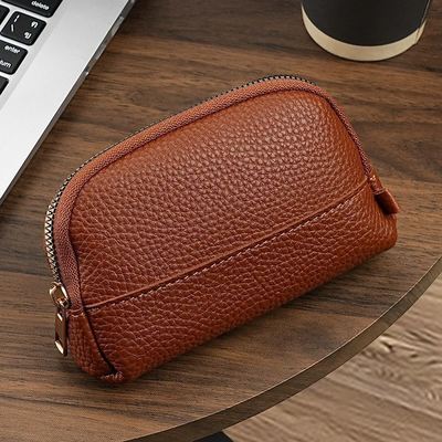 2025 Must-Have Vintage Textured Zipper Coin Purse Compact and Exquisite Key Organizer Mini Clutch Card Holder & Coin Pouch