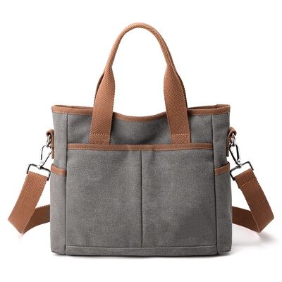 2026 New Style Women's Shoulder Bag Trendy Versatile Minimalist Fashionable Korean-Style Large Capacity Tote Crossbody Canvas Bag