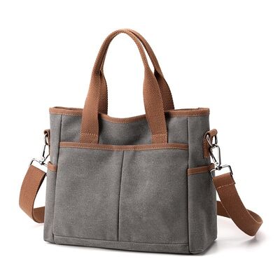 2026 New Style Women's Shoulder Bag Trendy Versatile Minimalist Fashionable Korean-Style Large Capacity Tote Crossbody Canvas Bag