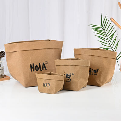 Fabricante Bolsa de bolsas de papel kraft lavables de estilo nórdico resistentes al agua resistentes a las lágrimas bolsas de almacenamiento de refrigerador reutilizables