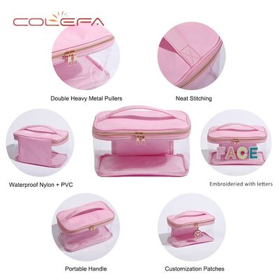 Manufacturer Direct Portable Zipper Makeup Bag PVC Waterproof Travel & Daily Organizer Transparent Cosmetic Pouch