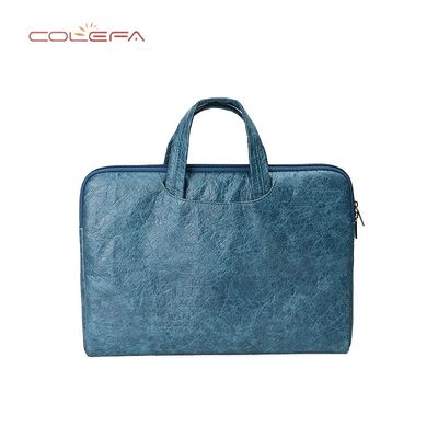 New Creative Lake Blue Colored DuPont Paper Laptop Bag Washable Tyvek Paper Laptop Case Customizable Logo Available Wholesale