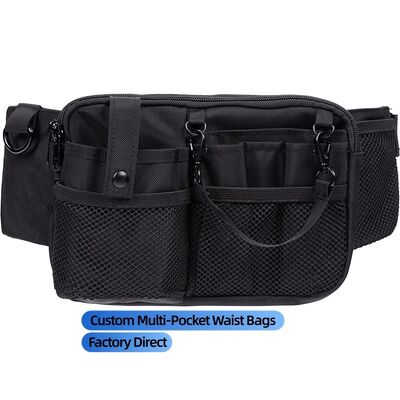 Bolso de cintura para enfermeras a prueba de agua de Oxford Kit de herramientas de bolsillo múltiple Suministros médicos para trabajadores de la salud Bolso de cintura de trabajo del médico