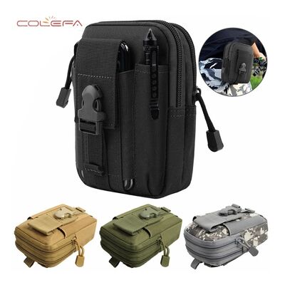 Riñonera deportiva con diseño de camuflaje Oxford 600D para hombre, riñonera para correr, funda para teléfono de 5.5/6 pulgadas, bolsa impermeable para uso al aire libre