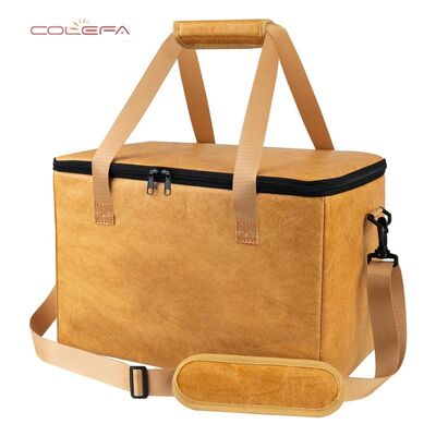 Bolsa aislante para barbacoa de papel DuPont/Tyvek directo de fábrica con abertura de cremallera, bolsa aislante de gran capacidad para almacenamiento de carne y bebidas