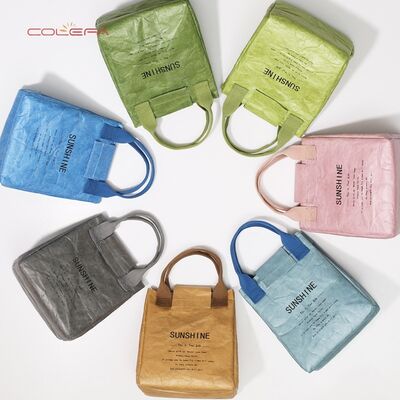 Bolsa de picnic personalizada para trabajadores de oficina y estudiantes de primaria, impermeable, engrosada, de papel DuPont estilo japonés, bolsa de almuerzo aislante