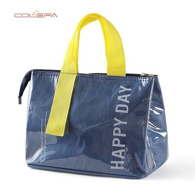 Bolsa de almuerzo con colores de dopamina, gran capacidad para trabajadores de oficina, Oxford + PVC, bolsa aislante, engrosada, impermeable, para picnic al aire libre