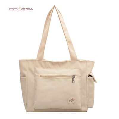 Bolso de ropa de tela de Oxford para mujeres Bolso de hombro de gran capacidad Bolso versátil de ropa de alumno Bolso de mano Carryall Bolso de cuerpo cruzado con LOGO