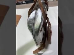 Bolsa ecológica sostenible biodegradable dorada plateada reutilizable bolsa de papel kraft lavable en Stree